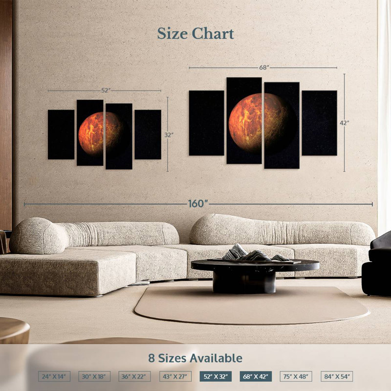 Oberle Planet Mars, 32" H x 52" W