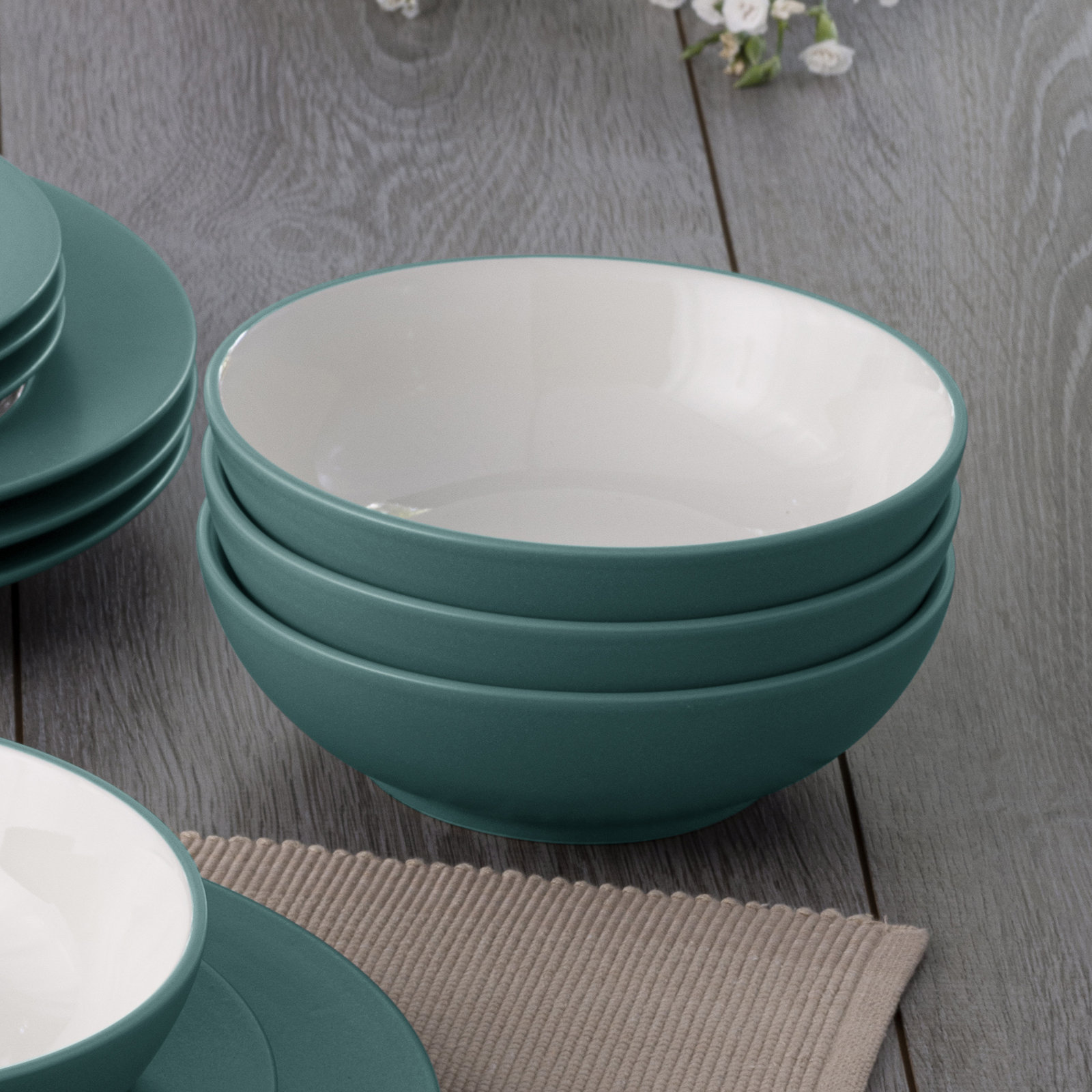 Noritake Colorwave Soup/Cereal Bowls, 7", 22 Oz., Turquoise