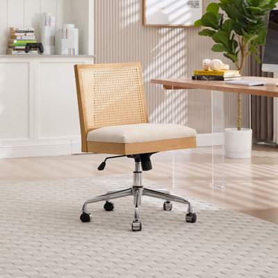 Mid Century Office Chair Task Chair With Back Swivel Office Chair Desk Chair by George Oliver