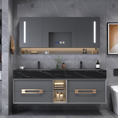 Bathroom cabinet modern simple light luxurious