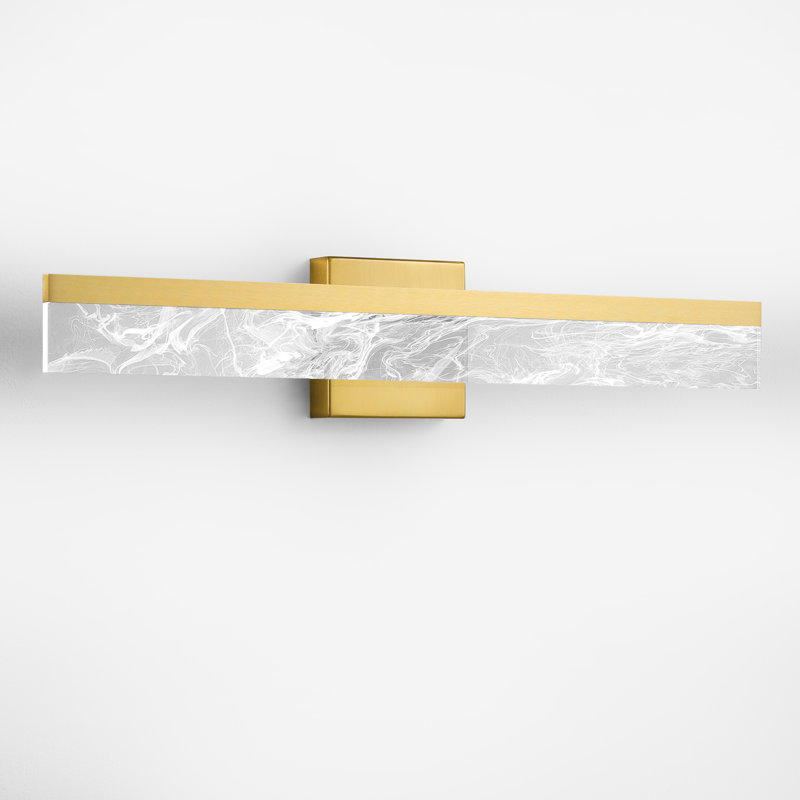 Éclairage à intensité variable pour meuble-lavabo à DEL 24 po Muammar, Or brossé, 4.72" H x 24" W x 3.23" D