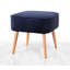 Luxueux pouf bleu marine avec tissu 100% velours, 17,7 po x 17,7 po x 16,9 po | Pieds en bois robustes, 35 éponges orthopédiques avec une épaisseur de 2,4 pouces | Idéal pour les décors bohémiens, les sièges élégants et confortables-1268598995