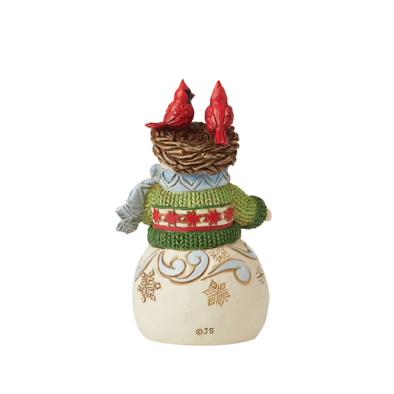 Figurine de bonhomme de neige avec nid 3,5 "Jim Shore Heartwood Creek