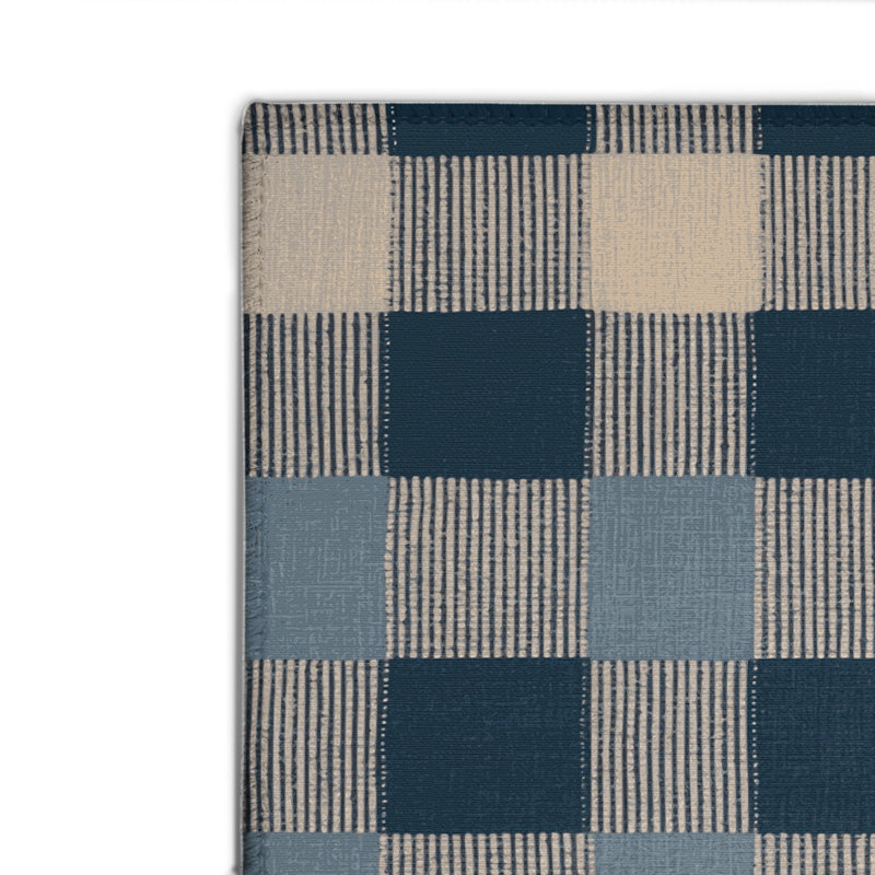 Tapis d'intérieur et d'extérieur à carreaux gris, Rectangulaire 2 pi x 3 pi