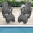 High Density Polyethylene Glider Adiroddack Chair with Glider Ottoman-114335419