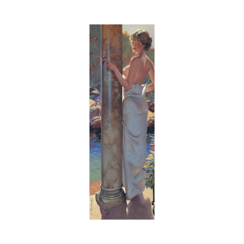 Silver Rays by Maher Morcos - Wrapped Canvas Panoramic Painting, 30.48 cm H x 91.44 cm W x 1.91 cm D