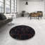 Tapis de zone rouge/noir contemporain-1045463427