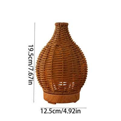 Décoration de Noël : Cet humidificateur en rotin est compact, portatif et rechargeable par USB, ce qui le rend idéal pour la maison, le bureau et comme cadeau de Noël.