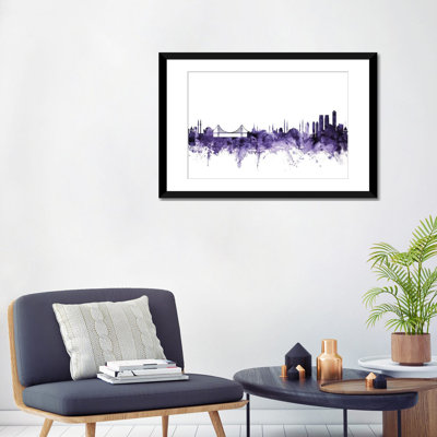 «Istanbul, Turkish Skyline» par Michael Tompsett, impression sur toile tendue