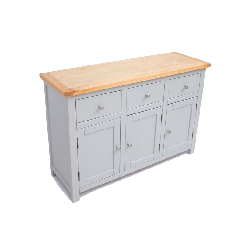 Natividad 120cm Sideboard, Light Grey/Satin Chrome