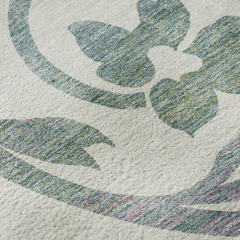 Premium Machine Washable Prisco White Rug, Rectangle 3' x 5'