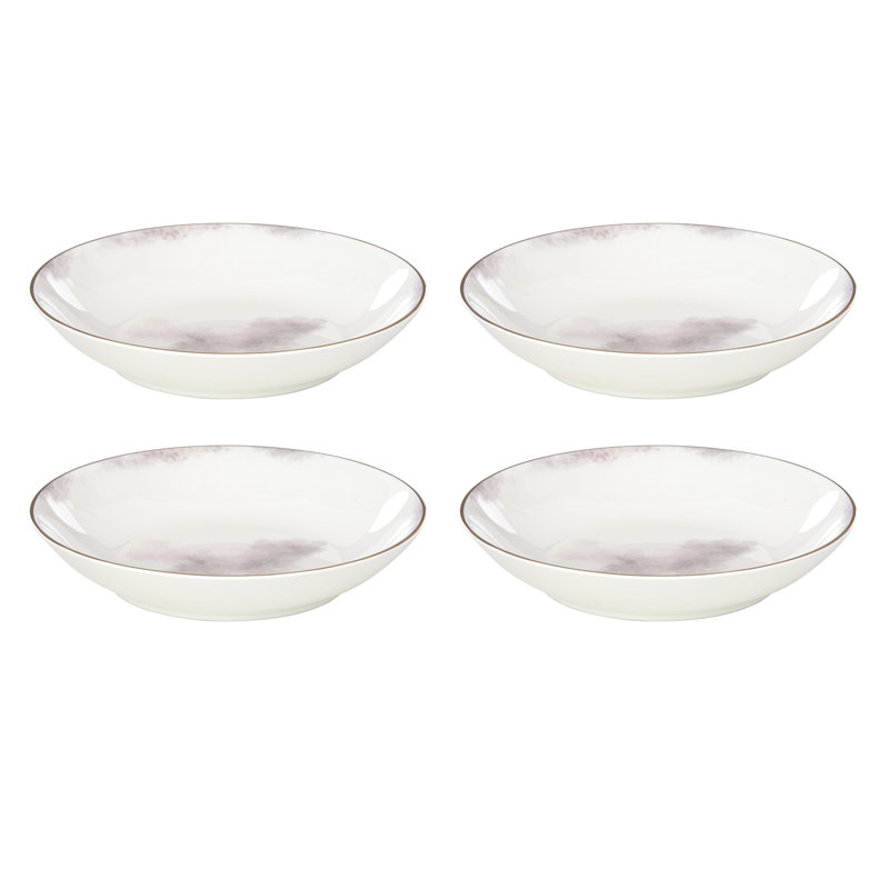 Ensemble de 4 bols à pâtes Lenanna Trianna, Gris