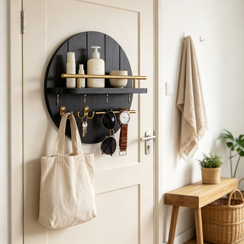Wall Organizer, Black/Gold