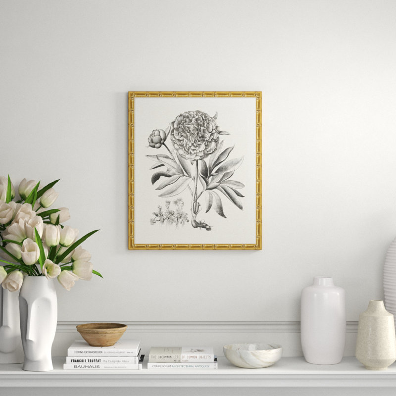 Bessler Study Neutral 2' Framed Graphic Art Print on Glass