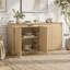 Buffet 4 portes avec prise de courant et portes texturées ondulées-255563150