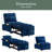 4 In1 Multi-Function Single Sofa Bed With Storage Pockets,Tufted Single Pull-Out Sofa Bed With Adjustable Backrest And Pillows ,Convertible Chaise Lounge-806264768