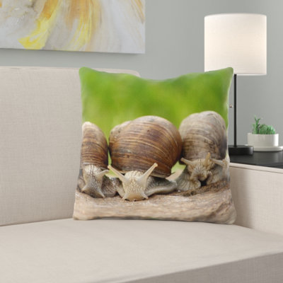 Snail Square Pillow Cover & Insert