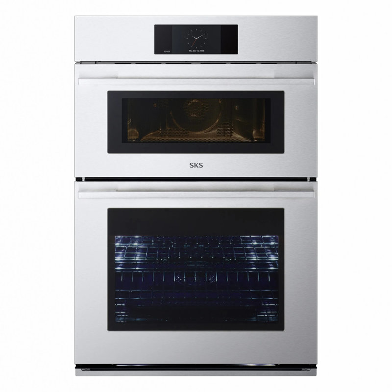 30" Matte Black Smart Combination Wall Oven