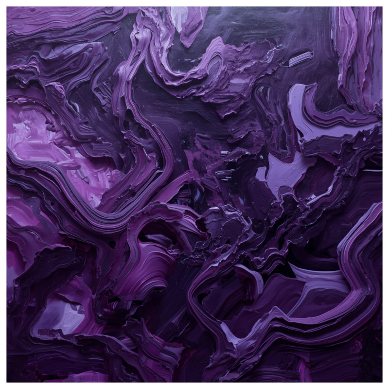 Couvertures mauves à tourbillons abstraits, L 60 po x H 80 po