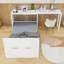 Lit simple escamotable avec bureau ajustable et coussin pliable-944621561