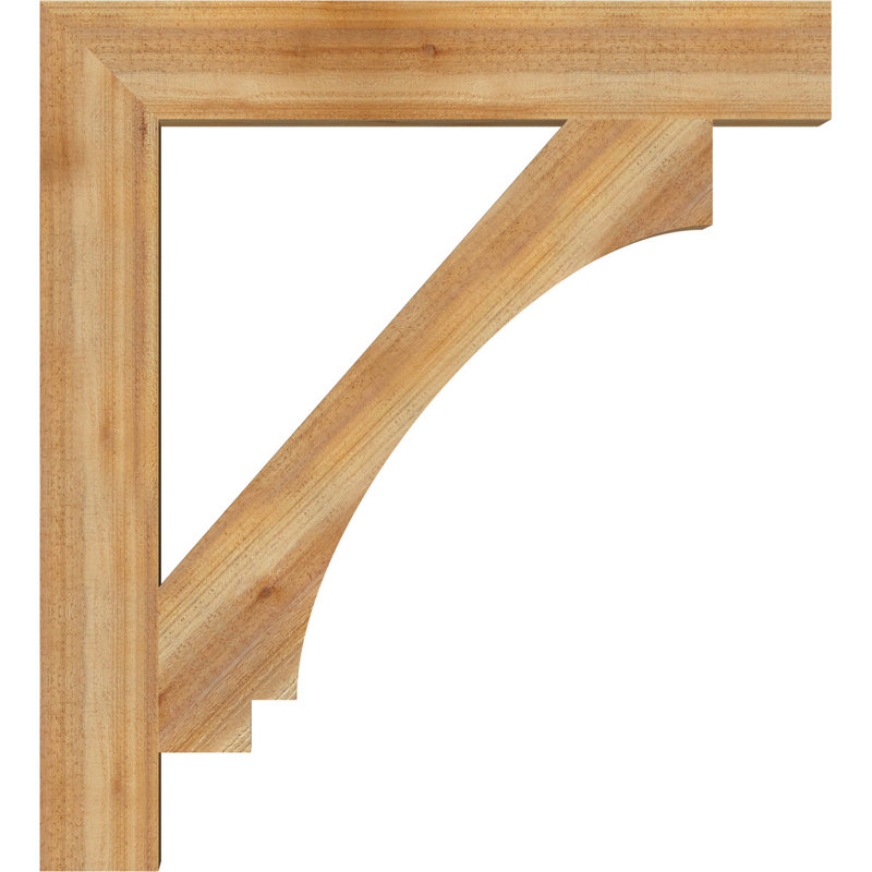 Support en bois / corbeau H 6 po x P 40 po, Cèdre rouge, H 44 po x l 6 po x P 40 po