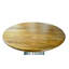 LaGrange Mango Round Wood Top Dining Table with Steel Base