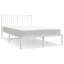 Metal Bed Frame with Headboard White-275720867