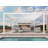 PURPLE LEAF White Louvered Pergola 12' x 16' Outdoor Aluminum Pergola with Adjustable Canopy Rainproof Hardtop Gazebo for Patio Garden Deck-593520540