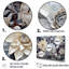 «Beige Flowers In Full Bloom», art mural sur toile-2115365825-2115365839