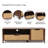 55'' W Walnut TV Stand with Woven Rope Door Panel for TVs up to 60''