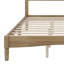 Grand lit plateforme rétro en bois avec tête de lit en forme de gourde, cadre de lit avec support en lattes de bois, pour la chambre à coucher