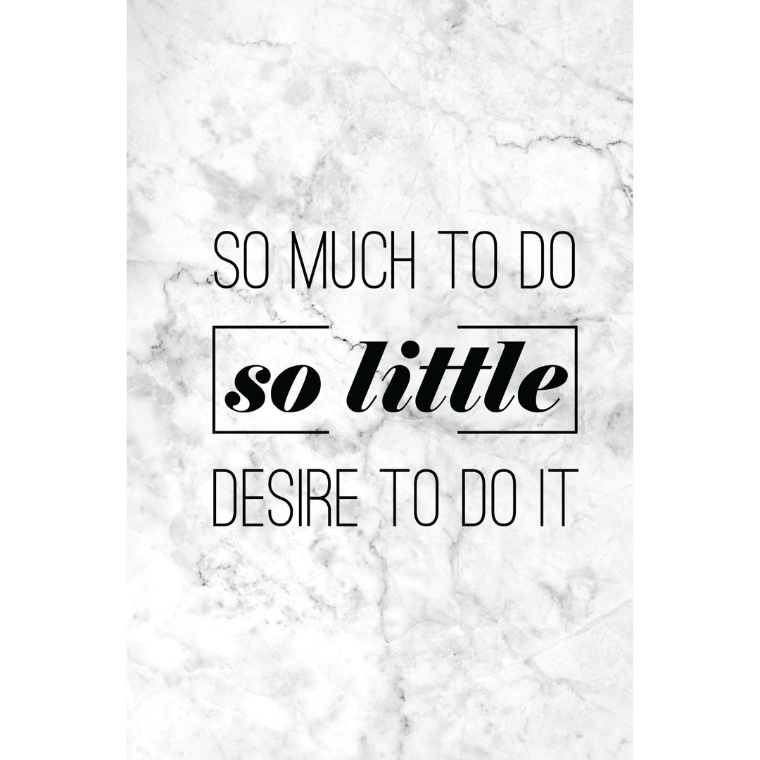 So Much To Do Marble - Wrapped Canvas Print
