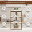 Rangement en bois à 4 niveaux pour tablettes Decumin