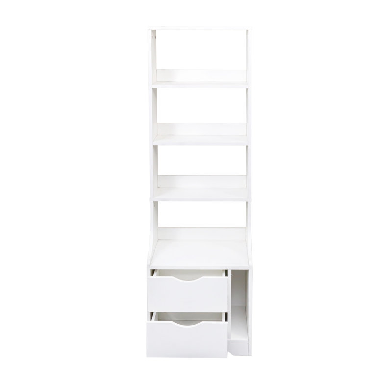 Table de chevet avec bibliothèque, Blanc