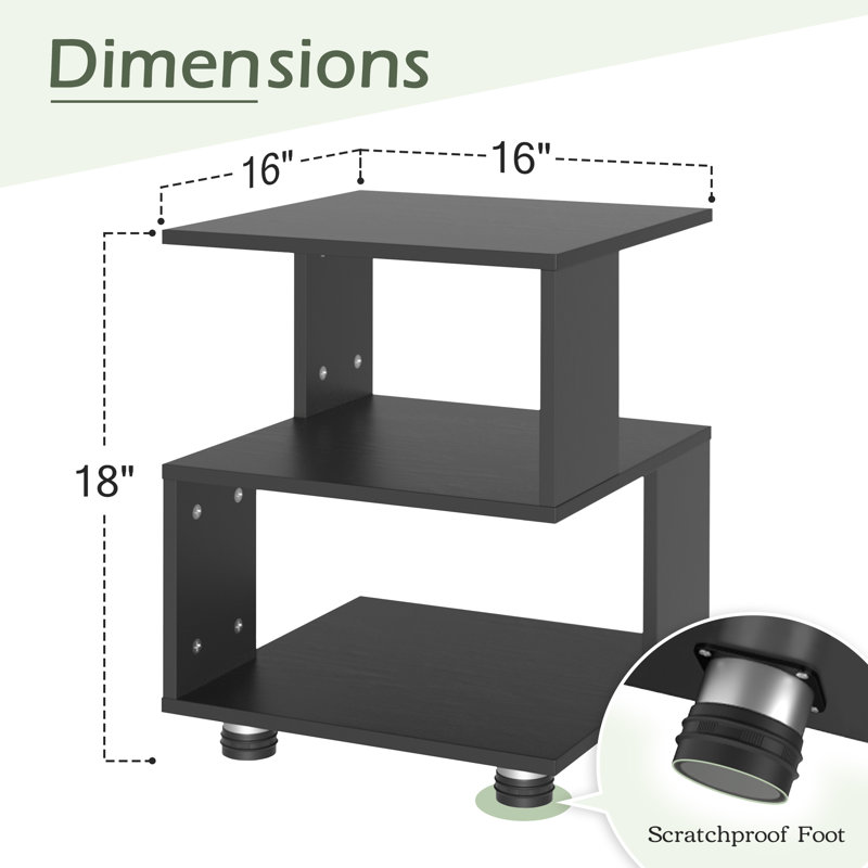 Table de chevet Raelei, Noir