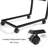 C Shaped End Table With Storage Pocket And Rolling Wheels For Laptop Coffee Snack, Light Walnut