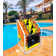 Sports Collapsible Towel Rack - Durable Free-Standing Design With Mesh Pocket For Beach, Pool, And Outdoor Use