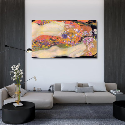 Lark Manor™ Klimt, Gustav Gallery Wrapped Canvas Art Titled: Water Serpents II (97_63828)