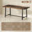 Industrial Dining Table for 8 People, 70.9" Long Rectangular Kitchen Table with Large Tabletop and Steel Legs for Dining Room, Rustic Brown