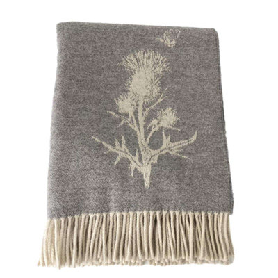 Jeté tissé en laine d'agneau Merino
