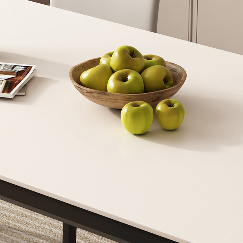 Ensemble simple de table à manger et de chaises blanc, H 29,52 po x L 59,05 po x l 31,49 po