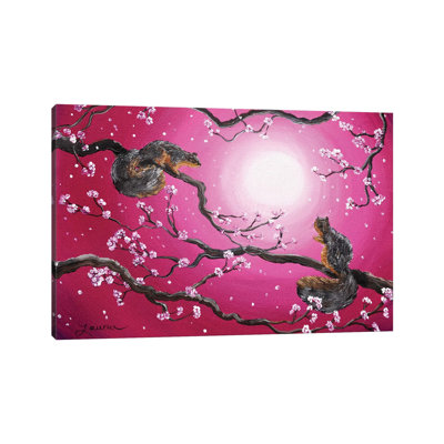 Sunrise Squirrels 1 Piece Wrapped Canvas Painting