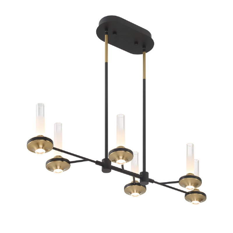 Lustre 12 lumières 31,5 po Torcia, Noir