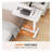 Overbed Bedside Sofa Table with Hidden Wheels Adjustable Height for Bedroom Desk-74109652