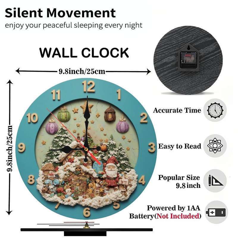 Horloge de Noël - Maison du Père Noël