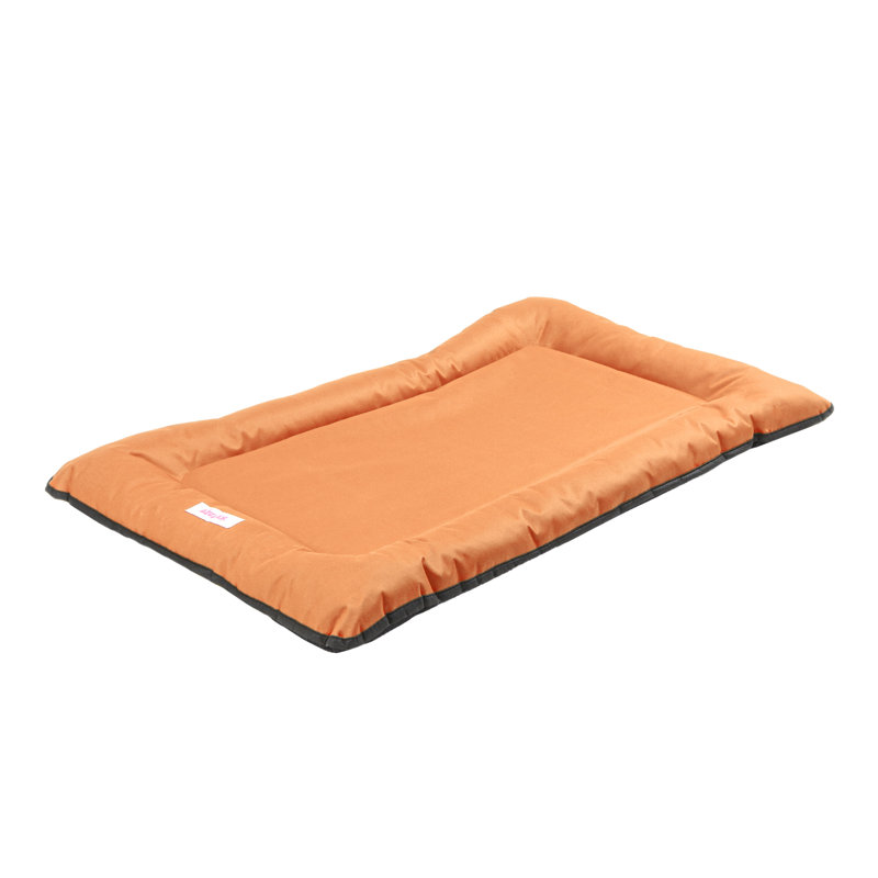 Medium Tangerine Waterproof Memory Foam Outdoor Bolster Pet Bed