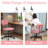 23'' Lamb Wool Armless Task Chair - Adjustable Swivel with Tufted Back-194758904-194758907