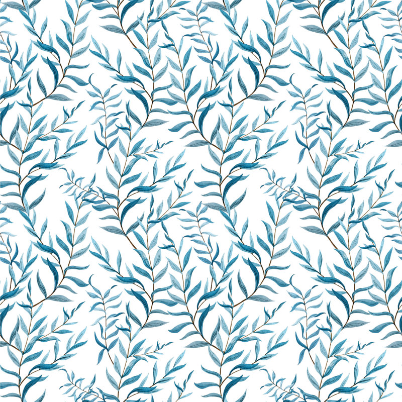 Rouleau de papier peint adhésif style feuilles aquarelle amovible L 10 pi x l 120 po Aayana