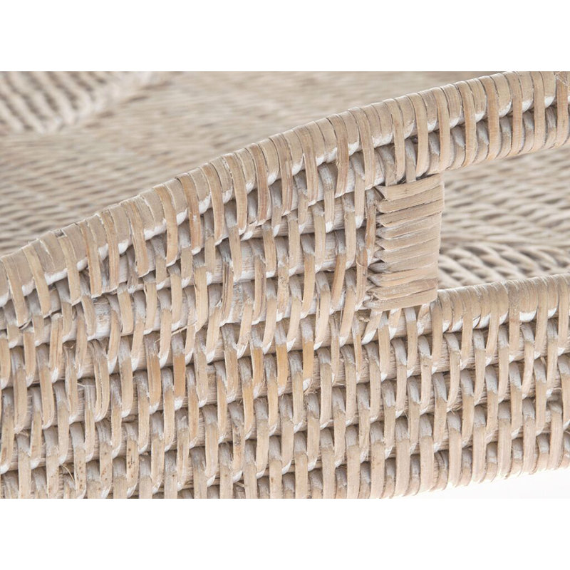 Everard Wicker Tray, White Wash
