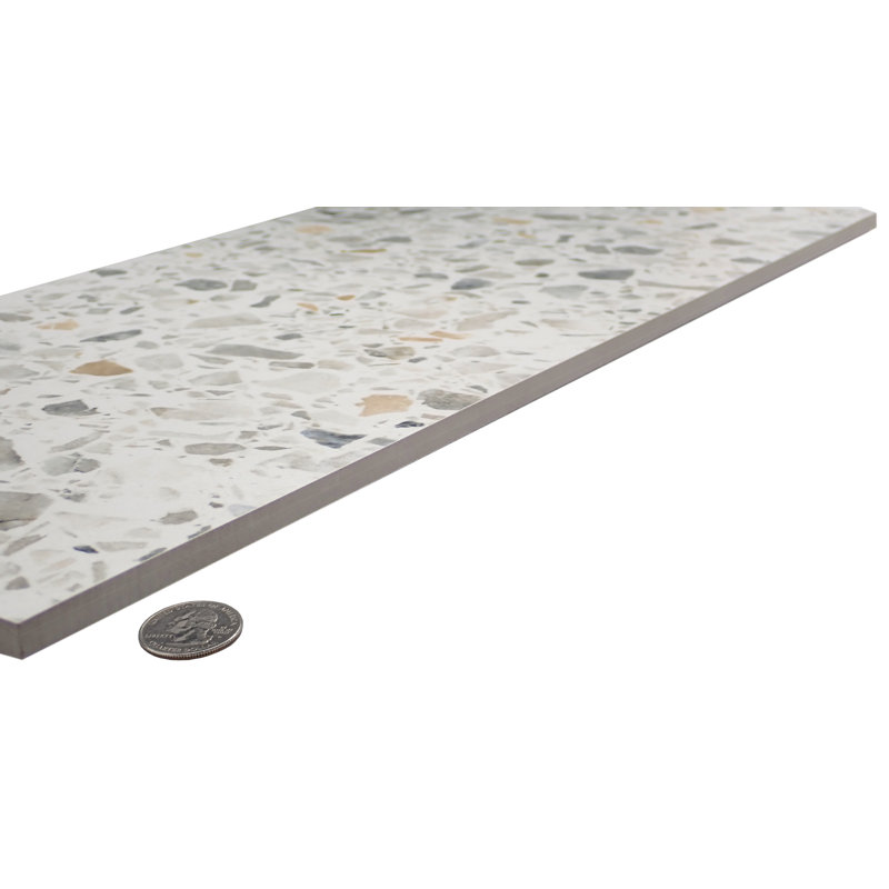 Fragmento™ 12 In. X 24 In. Matte Porcelain Floor And Wall Tile (15.5 Sq. Ft./Case), White Large Speckle